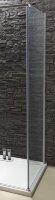 Душевая стенка Jacob Delafon Contra 80 E22FC80-BL профиль Черный матовый стекло прозрачное