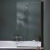 Шторка на ванну Jacob Delafon Struktura 80x140 E6D042-BLV профиль Черный стекло прозрачное